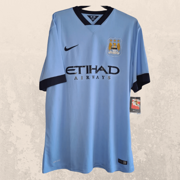 Insistir Amplia gama Trascendencia Camiseta Manchester City 2014/2015 - Valde Vintage