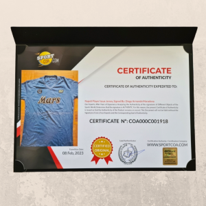 Certificado de autenticidad firma Maradona